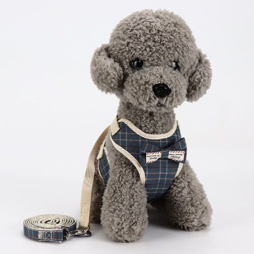 Dog Breathable Mesh Harness with Leash Pet Walking Harness with Cute Bows Adjustable Training Vest Dog Breathable Mesh Harness with Leash Pet Walking Harness with Cute Bows Adjustable Training Vest