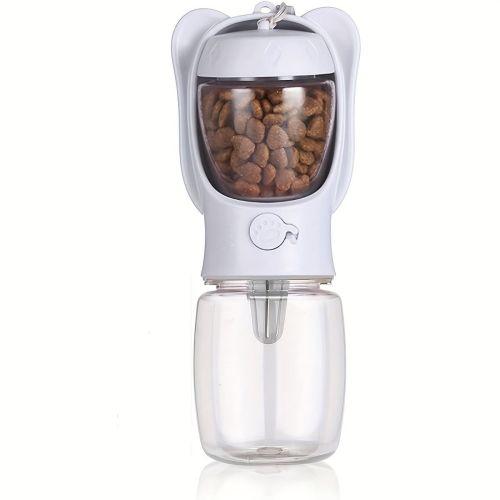 2 In 1 Dog Water Bottle, Leak Proof Portable Pet Water Bottle With Food Container, Outdoor Portable Water Dispenser For Dog, Puppy Supply For Walking 2 In 1 Dog Water Bottle, Leak Proof Portable Pet Water Bottle With Food Container, Outdoor Portable Water Dispenser For Dog, Puppy Supply For Walking